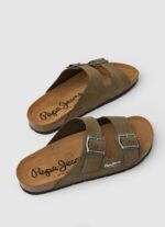 verde caqui sandalias de ante bio Pepe Jeans 06X41278 hombres - Imagen 4