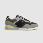 verde caqui tenis combinados london one Pepe Jeans 06X41223 hombres