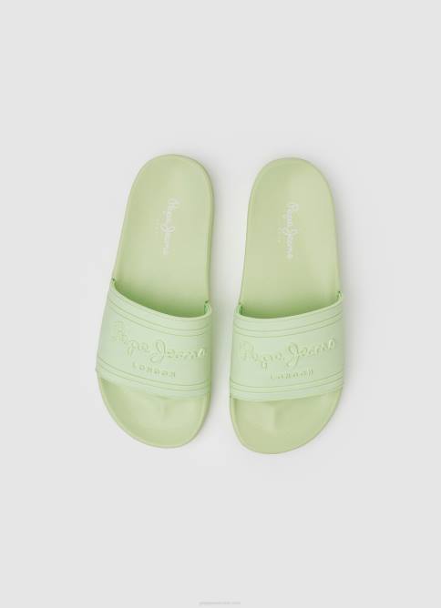 verde fresco chanclas de playa con logo deslizante Pepe Jeans 06X4688 mujer - Imagen 2