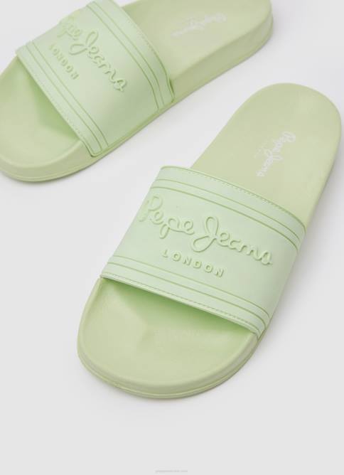 verde fresco chanclas de playa con logo deslizante Pepe Jeans 06X4688 mujer - Imagen 3